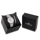 Coach Accessories | Coach Grand Women's Watch & Bracelet Gift Set, 36mm | Color: Silver | Size: Os