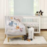 Disney Winnie the Pooh So Loved Crib Bedding Set 3-Pieces Gray Blue White Unisex Pooh Tigger Eeyore Piglet