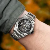 Boderry Urban Men's Fashion Watches Luxury Automatic Mechanical Luminous Waterproof Stainless Steel Male Clock Relogio Masculino