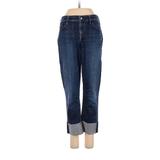 Citizens of Humanity Jeans - Low Rise Straight Leg Cropped: Blue Bottoms - Women's Size 27 - Dark Wash