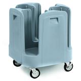 Metro PCD11 26 15/16" Mobile Dish Caddy w/ (4) Columns - Polymer, Aesthetic Blue