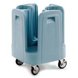 Metro PCD12 30 1/8" Mobile Dish Caddy w/ (4) Columns - Polymer, Aesthetic Blue, Poker Chip, Holds 240 Dishes