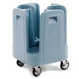 Metro PCD9 23 15/16" Mobile Dish Caddy w/ (4) Columns - Polymer, Aesthetic Blue