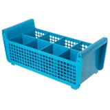 Carlisle C32P114 Flatware Basket w/ (8) Compartments, Open Design, Polypropylene, Blue