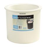 Carlisle CM101202 3 gal Ice Cream Server - Clear/White, Refrigerant Gel Insulated, Clear Polycarbonate Lid Chilled Food Pan