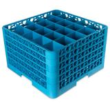 Carlisle RG25-514 OptiClean Glass Rack w/ (25) Compartments - (5) Extenders, Blue