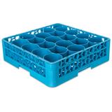 Carlisle RW2014 OptiClean NeWave Glass Rack w/ (20) Compartments - (1) Extender, Blue, Integrated Extender, 20 Compartment