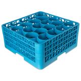 Carlisle RW20-214 OptiClean NeWave Glass Rack w/ (20) Compartments - (3) Extenders, Blue