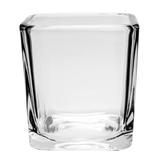 Libbey 5474 7 1/2 oz Clear Glass Cube Voltive Candle Holder, Votives