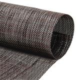 Front of the House XPM093GYV83 Rectangular Metroweave Woven Vinyl Placemat - 16" x 12", Charcoal, Multi-Colored