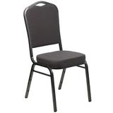 Flash Furniture FD-C01-SILVERVEIN-GY-GG Stacking Banquet Chair w/ Gray Fabric Back & Seat - Steel Frame, Silver Vein