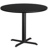 Flash Furniture XU-RD-42-BLKTB-T3333-GG 42" Round Dining Height Table w/ Black Laminate Top - Cast Iron Base
