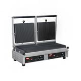 Hatco MCG20G Double Commercial Panini Press w/ Cast Iron Grooved Plates, 208v/1ph, Grooved Top & Bottom, 208 V, Stainless Steel
