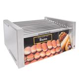 Star 30CBD 30 Hot Dog Roller Grill w/Bun Storage - Slanted Top, 120v, w/ Chrome Plated Rollers and Bun Drawer, 30 Hpt Dog Capacity, Stainless Steel
