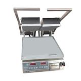 Star PST14D Double Commercial Panini Press w/ Aluminum Smooth Plates, 120v, Smooth Aluminum Plates, 14.5" x 14.2" Cooking Surface, Stainless Steel