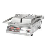 Star PST14D Double Commercial Panini Press w/ Aluminum Smooth Plates, 240v/1ph, Split Top, Smooth Aluminum Plates, Stainless Steel
