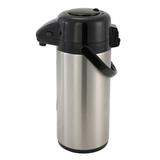 Winco APSP-925 2 1/2 Liter Push Button Airpot, Stainless Steel Liner, Silver