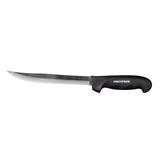Dexter Russell SG142-8TEB-PCP 12" Slicer w/ Soft Black Rubber Handle, Carbon Steel, 8" Blade w/ Serrated Edge