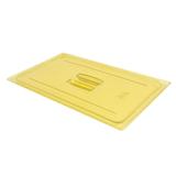 Cambro 10HPCH150 H-Pan Hot Food Cover - Full-Size, Flat, Handle, Amber, Yellow
