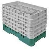 Cambro 10HS1114119 Camrack Glass Rack - (6)Extenders, 10 Compartments, Sherwood Green, Closed Sides, Half Sized