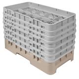 Cambro 10HS1114184 Camrack Glass Rack - (6)Extenders, 10 Compartments, Beige