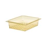 Cambro 23CLRHP150 H-Pan Colander - Half Size, 3"D, Amber, 4" Deep, Amber, Polycarbonate, Yellow
