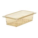 Cambro 33CLRHP150 H-Pan Colander - 1/3 Size, 3"D, Amber, 3" Deep, Yellow