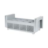 Cambro 8FBNH434151 Flatware Washing Basket - Half Size, 8 Compartment, Soft Gray