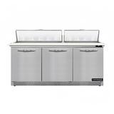 Continental SW72N18C-FB 72" Sandwich/Salad Prep Table w/ Refrigerated Base, 115v, Stainless Steel