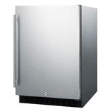 Summit AL54CSS 24" W Undercounter Refrigerator w/ (1) Section & (1) Door, 115v, Silver
