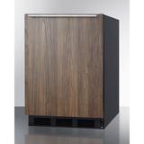Summit CT663BKBIWP1 24"W Undercounter Refrigerator & Freezer w/ (1) Door - Walnut Wood, 115v, Brown