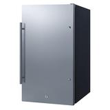 Summit FF195ADA 19"W Undercounter Refrigerator w/ (1) Section & (1) Solid Door - Stainless Steel, 115v, Silver