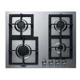 Summit GCJ4SS 23 5/8"W Gas Cooktop w/ (4) Burners - Cast Iron Grates, Natural Gas, Stainless Steel, Gas Type: NG Residential Range & Oven
