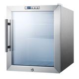 Summit SCR215LCSS 17" Countertop Refrigerator w/ Front Access - Swing Door, Stainless, 115v, Silver