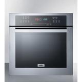 Summit SEW24SS 24"W Electric Wall Oven w/ Glass Door - Stainless Steel, 220v/1ph, Silver