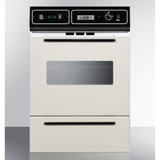 Summit STM7212KW 24"W Gas Wall Oven w/ Window - Bisque, Convertible, Beige, Gas Type: NG