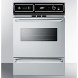 Summit TEM721BKW 24" Electric Wall Oven w/ Window - Black/Stainless, 220v/1ph, Silver