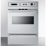 Summit TEM788BKW 24" Electric Wall Oven w/ Window - Stainless Steel, 220v/1ph, Silver