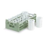 Vollrath 52808 Dishwasher Rack - 8 Compartment, Medium, Half-Size, Green