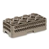 Vollrath HR1370 Flatware Dishwasher Rack - Half-Size, (8)Cylinders, Plastic, Beige