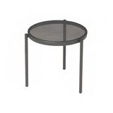 emu 185-100AIRON 16" Round Disco Indoor/Outdoor Low Table - Steel, Antique Iron, 16" Diameter