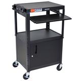 Luxor AVJ42KBC 2-Level Computer Cart w/ 15-ft Cord, Black