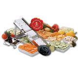 Matfer Bourgeat 215030-035 Mandoline Slicer w/ Pusher & (2) Julienne Blades, Stainless Steel, Silver