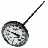 Taylor 6215J 2" Dial Type Pocket Thermometer w/ 8" Stem, 0 to 220 Degrees F, Stainless Steel