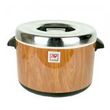 Thunder Group SEJ71000 40 cup Sushi Rice Container - Stainless Steel Liner, Woodgrain Exterior
