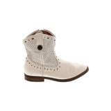 FRYE Ankle Boots: White Solid Shoes - Women's Size 34 - Closed Toe