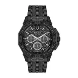 Bulova Octava Mens Black Stainless Steel Bracelet Watch 98c134, One Size