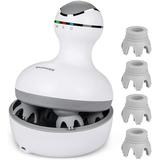 Cotsoco Electric Scalp Head Massager Portable Handheld Massager Waterproof 4 Heads for Stimulating Hair Growth Deep Clean and Stress Release Neck and Body Massager