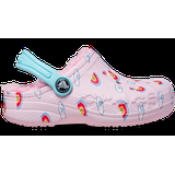 Crocs Ballerina Pink Toddler Baya Lined Printed Clog Shoes