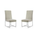 Manhattan Comfort Dining Chairs Champagne - Champagne Element Velvet Dining Chair - Set of Two